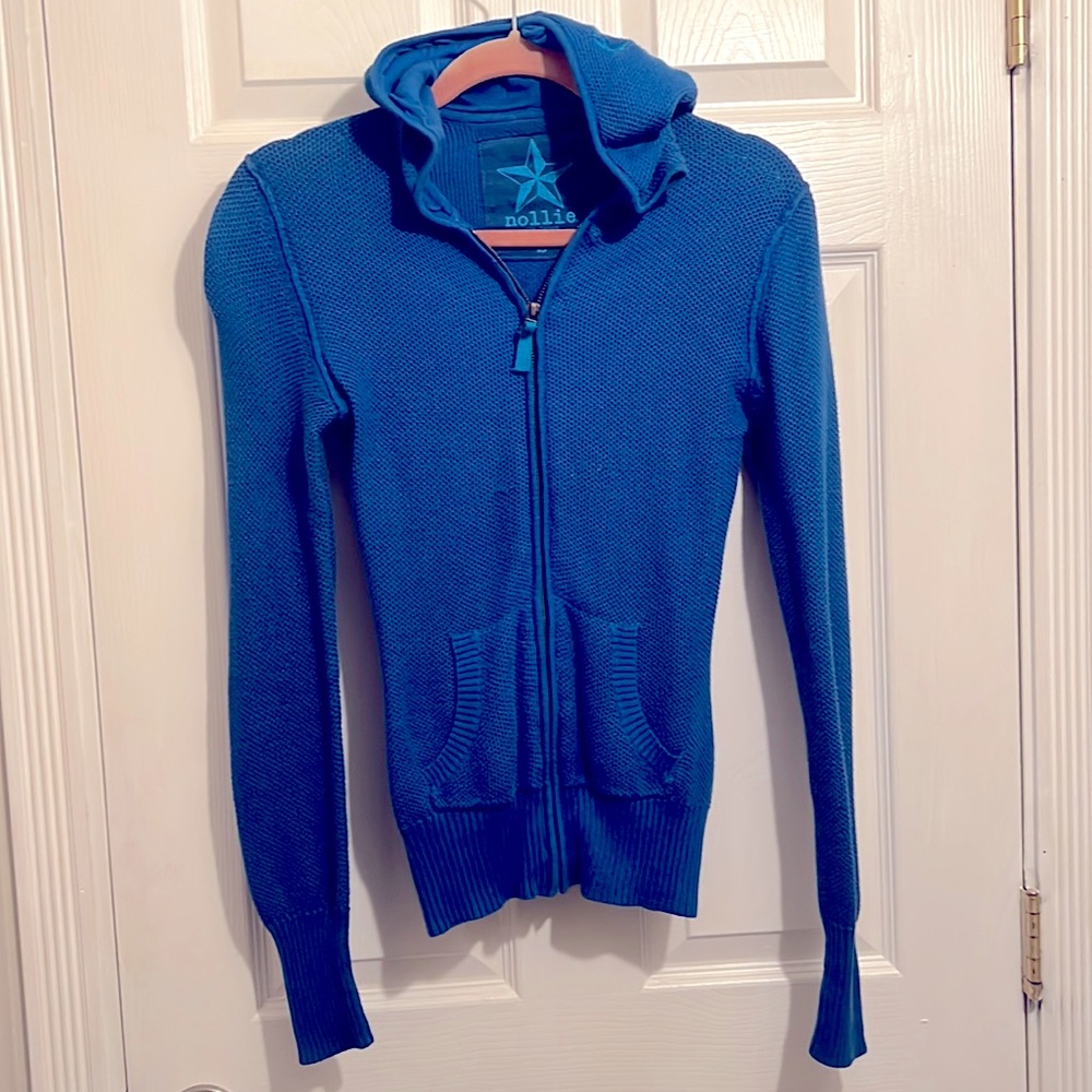 Nolle size small blue hooded sweater
